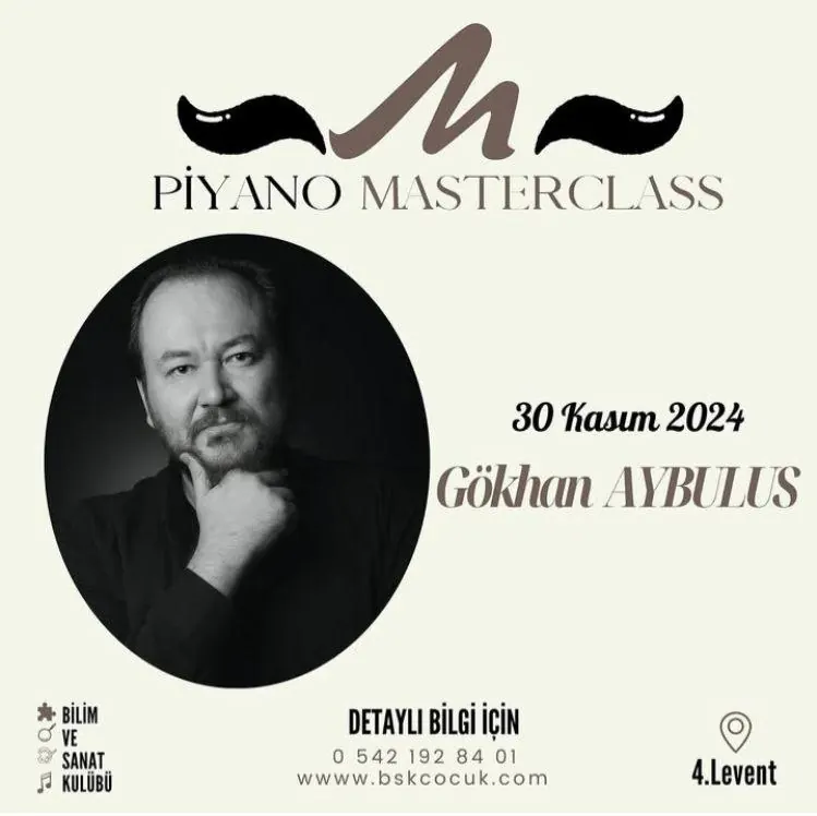 Gökhan Aybulus Piyano Masterclass afişi, 30 Kasım 2024