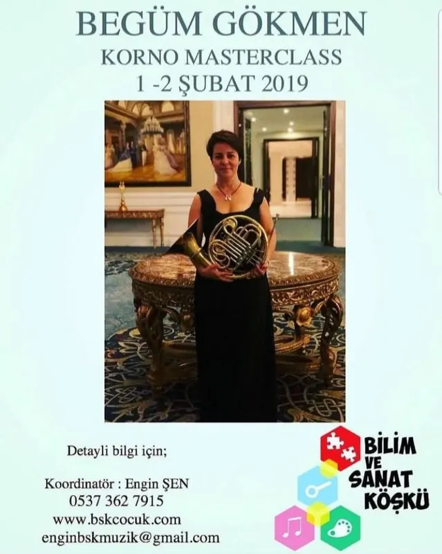 Begüm Gökmen Korno Masterclass afişi, 1-2 Şubat 2019