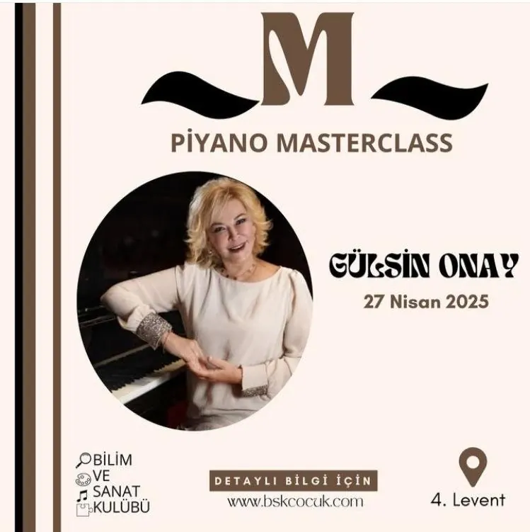 Gülsin Onay Piyano Masterclass afişi, 27 Nisan 2025