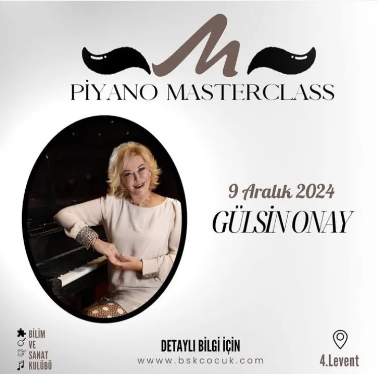 Gülsin Onay Piyano Masterclass afişi, 9 Aralık 2024